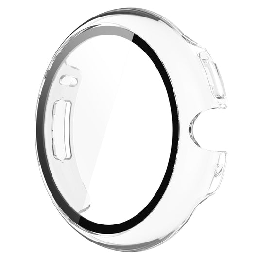 For Google Pixel Watch 2 PC + Tempered Film Integrated Watch Protective Case(Transparent White) by buy2fix