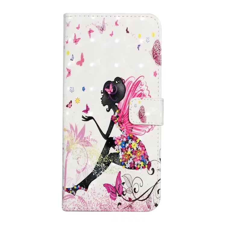 For iPhone 16 Oil Embossed 3D Drawing Leather Phone Case(Flower Fairy) - iPhone 16 Cases by buy2fix | Online Shopping UK | buy2fix