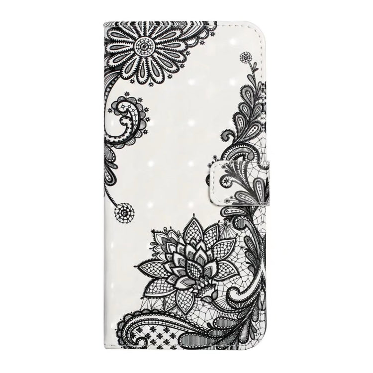 For iPhone 16 Oil Embossed 3D Drawing Leather Phone Case(Lace Flower) - iPhone 16 Cases by buy2fix | Online Shopping UK | buy2fix