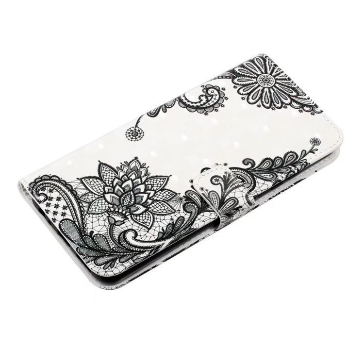 For iPhone 16 Oil Embossed 3D Drawing Leather Phone Case(Lace Flower) - iPhone 16 Cases by buy2fix | Online Shopping UK | buy2fix