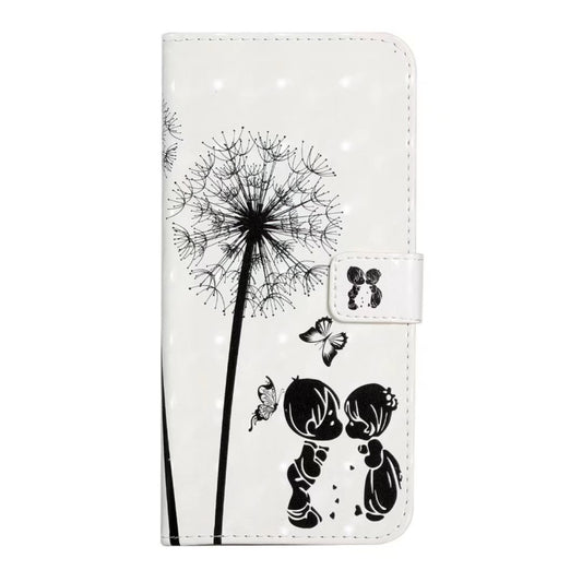 For iPhone 16 Oil Embossed 3D Drawing Leather Phone Case(Couple Dandelion) by buy2fix