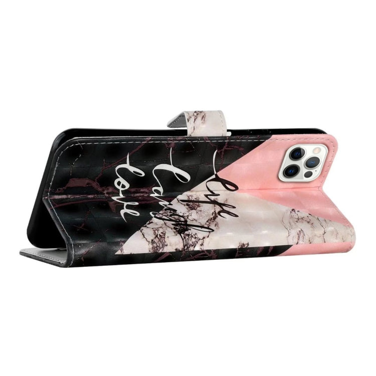 For iPhone 16 Pro Oil Embossed 3D Drawing Leather Phone Case(Stitching Marble) - iPhone 16 Pro Cases by buy2fix | Online Shopping UK | buy2fix