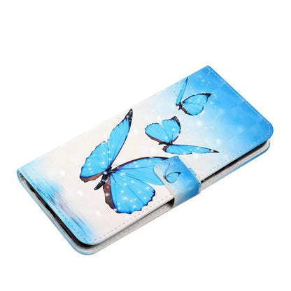 For iPhone 16 Pro Oil Embossed 3D Drawing Leather Phone Case(3 Butterflies) by buy2fix