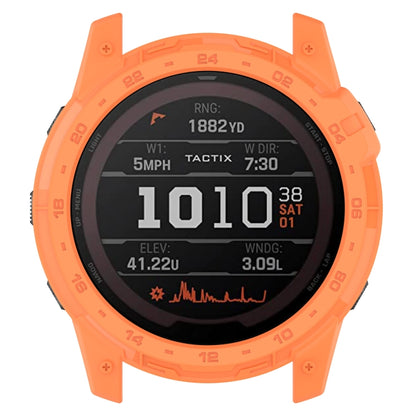 For Garmin Tactix 7 Amoled Armor Hollow TPU Watch Protective Case(Orange) by buy2fix