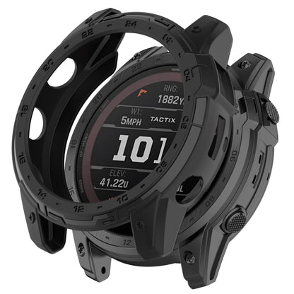 For Garmin Tactix 7 Amoled Armor Hollow TPU Watch Protective Case(Black) by buy2fix