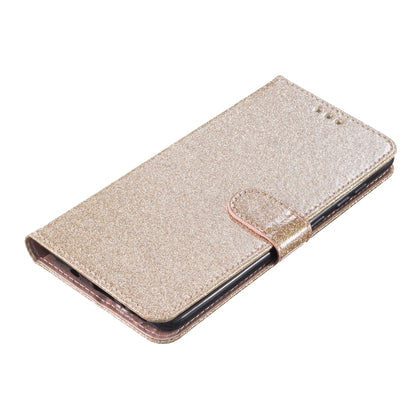 For Motorola Edge 2024 Glitter Powder Flip Leather Phone Case(Gold) by buy2fix