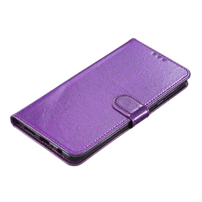 For Motorola Edge 2024 Glitter Powder Flip Leather Phone Case(Purple) - Motorola Cases by buy2fix | Online Shopping UK | buy2fix