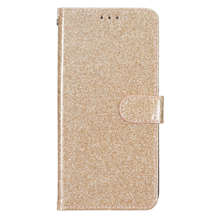 For Motorola Moto G Play 2024 Glitter Powder Flip Leather Phone Case(Gold) - Motorola Cases by buy2fix | Online Shopping UK | buy2fix