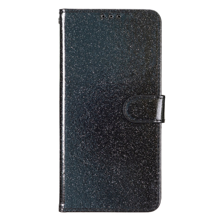 For Honor X6a Glitter Powder Flip Leather Phone Case(Black) - Honor Cases by buy2fix | Online Shopping UK | buy2fix