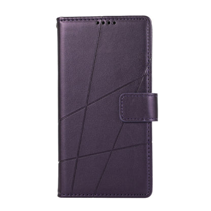 For Xiaomi 13 Pro PU Genuine Leather Texture Embossed Line Phone Case(Purple) - 13 Pro Cases by buy2fix | Online Shopping UK | buy2fix