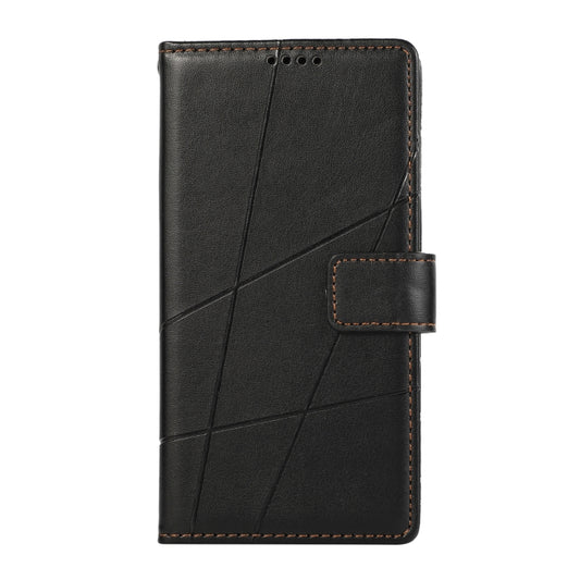For Xiaomi 13 Lite PU Genuine Leather Texture Embossed Line Phone Case(Black) by buy2fix