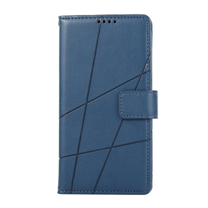 For Xiaomi 14 PU Genuine Leather Texture Embossed Line Phone Case(Blue) - 14 Cases by buy2fix | Online Shopping UK | buy2fix