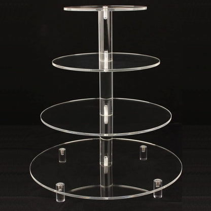 YX064 4 Tier Acrylic Circular Cupcake Stand - Storage Boxes by buy2fix | Online Shopping UK | buy2fix