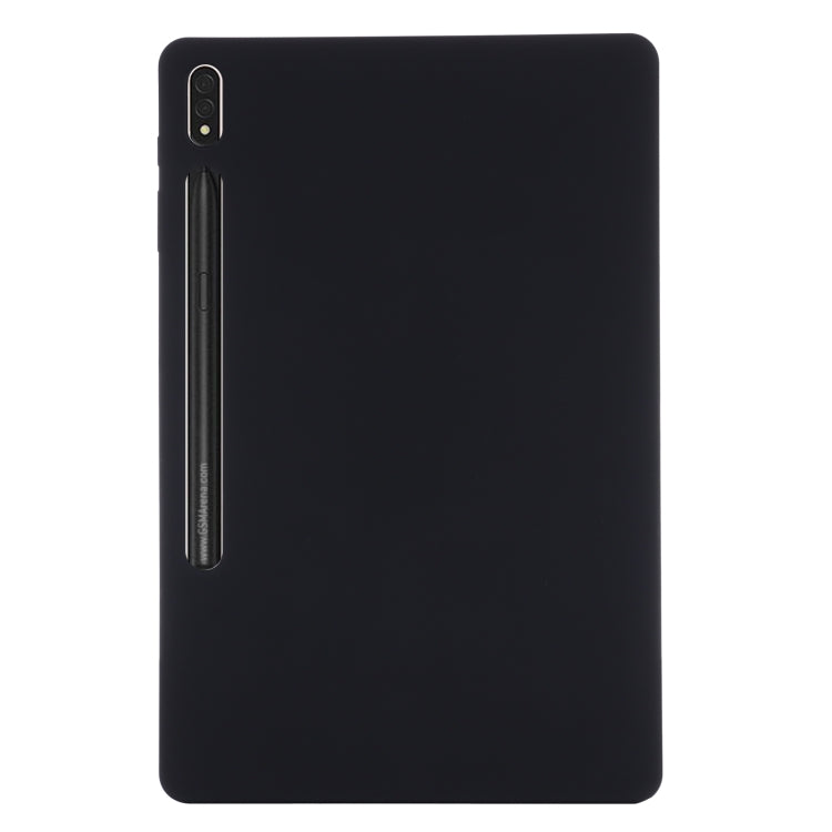 For Samsung Galaxy Tab S9 FE+ Pure Color Liquid Silicone Shockproof Tablet Case(Black) - Galaxy Tab S9 FE+ by buy2fix | Online Shopping UK | buy2fix