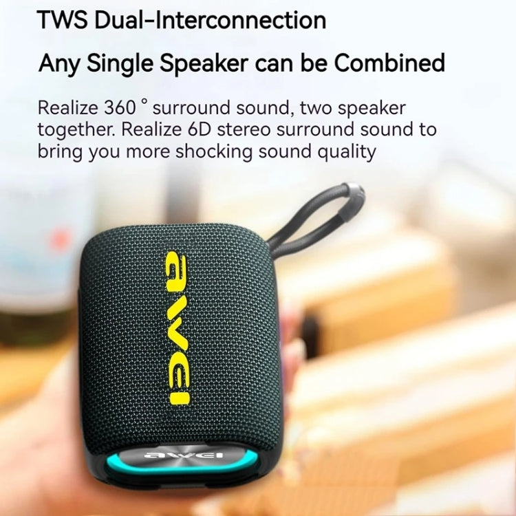 awei Y382 TWS Outdoor Portable Bluetooth Speaker(Black) - Mini Speaker by awei | Online Shopping UK | buy2fix