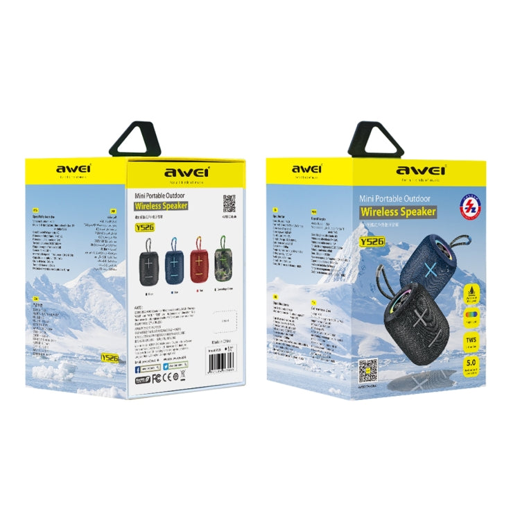 awei Y526 TWS Mini Portable Outdoor Bluetooth Speaker(Army Green) - Mini Speaker by awei | Online Shopping UK | buy2fix