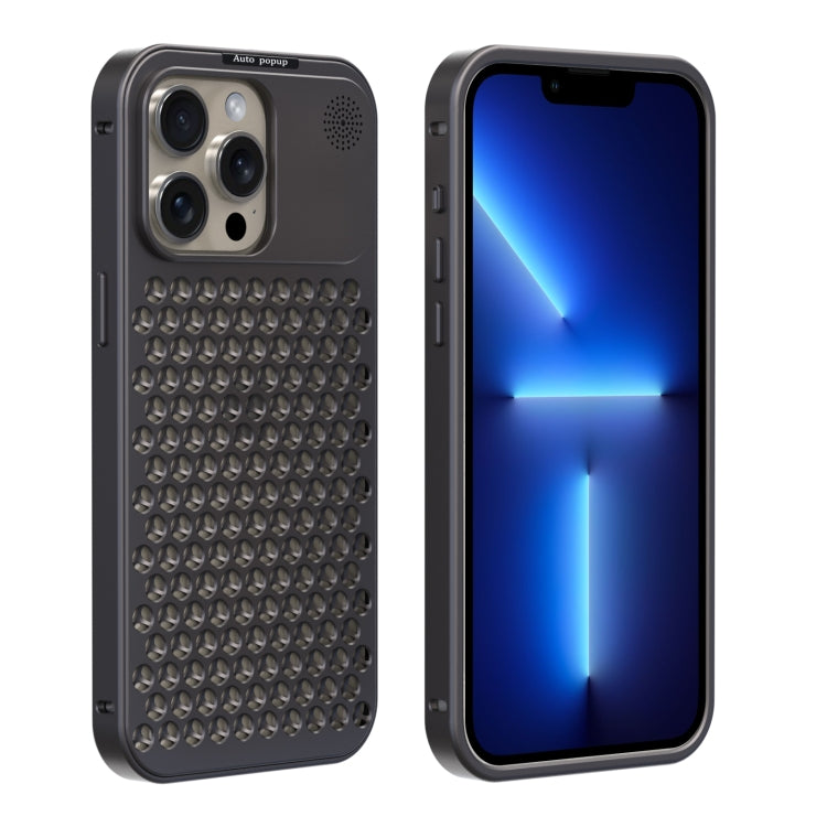 For iPhone 12 Pro Max R-JUST RJ58 Aromatherapy Metal Cooling Phone Case(Grey) - iPhone 12 Pro Max Cases by R-JUST | Online Shopping UK | buy2fix