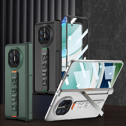 For Huawei Mate X5 GKK Wristband Integrated HD Film Magnetic Hinge Phone Case(Silver) by GKK