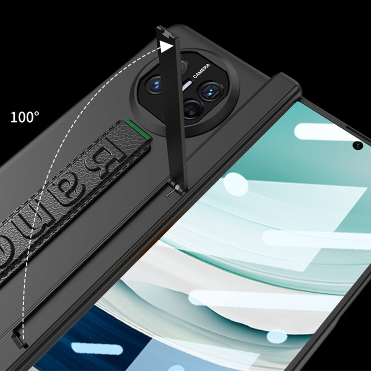 For Huawei Mate X5 GKK Wristband Integrated HD Film Magnetic Hinge Phone Case(Silver) by GKK