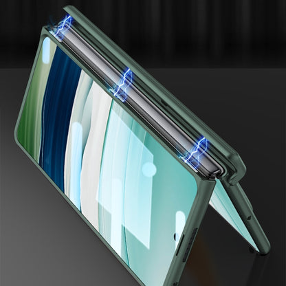 For Huawei Mate X5 GKK Wristband Integrated HD Film Magnetic Hinge Phone Case(Silver) by GKK