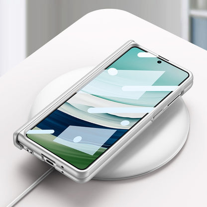 For Huawei Mate X5 GKK Wristband Integrated HD Film Magnetic Hinge Phone Case(Silver) by GKK