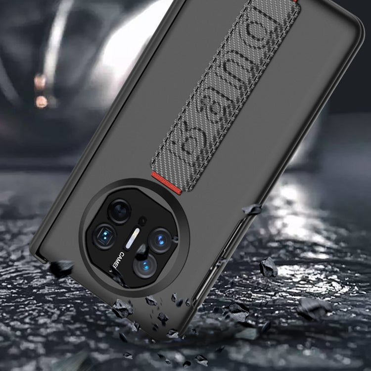 For Huawei Mate X5 GKK Wristband Integrated HD Film Magnetic Hinge Phone Case(Silver) by GKK