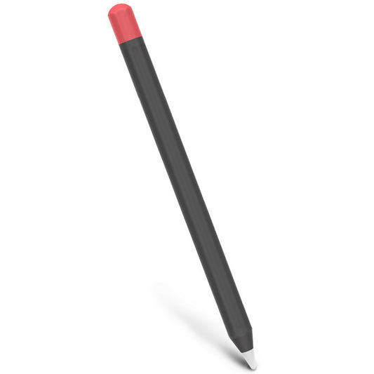 For Apple Pencil 1 Stylus Touch Pen Split Contrast Color Silicone Protective Case(Classic Red and Black) by buy2fix