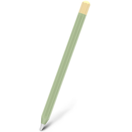 For Apple Pencil 2 Stylus Touch Pen Split Contrast Color Silicone Protective Case(Lemon Avocado) by buy2fix