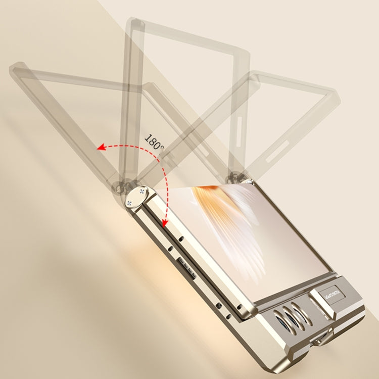 For Honor V Purse GKK Integrated Magnetic Folding Metal Full Coverage Phone Case(Black) by GKK