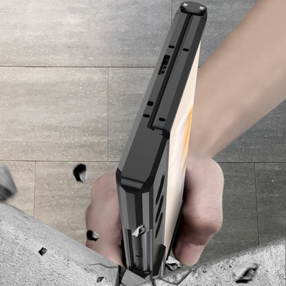 For Honor V Purse GKK Integrated Magnetic Folding Metal Full Coverage Phone Case(Black) by GKK