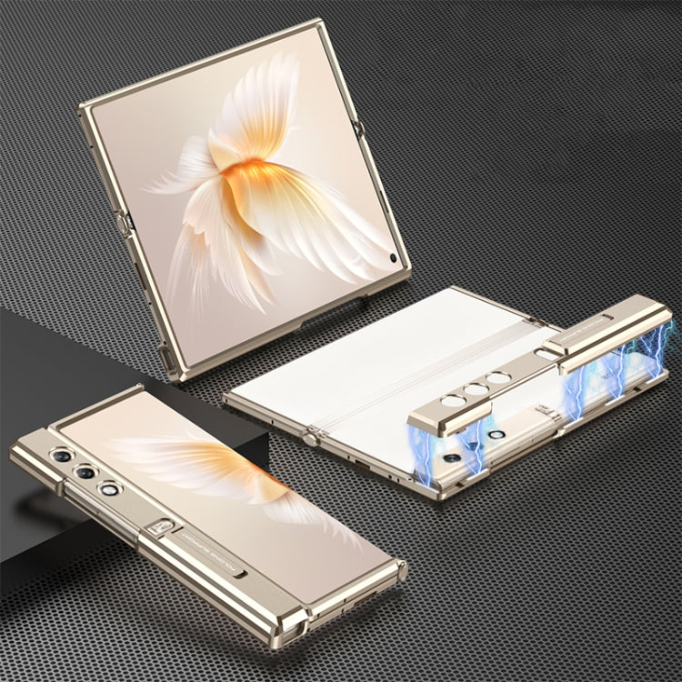 For Honor V Purse GKK Integrated Magnetic Folding Metal Full Coverage Phone Case(Gold) by GKK