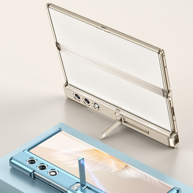 For Honor V Purse GKK Integrated Magnetic Folding Metal Full Coverage Phone Case(Gold) by GKK