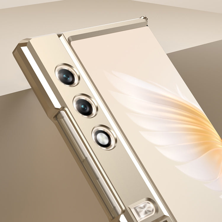 For Honor V Purse GKK Integrated Magnetic Folding Metal Full Coverage Phone Case(Gold) by GKK