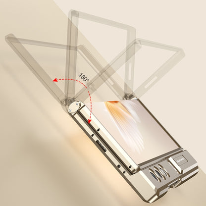 For Honor V Purse GKK Integrated Magnetic Folding Metal Full Coverage Phone Case(Gold) by GKK