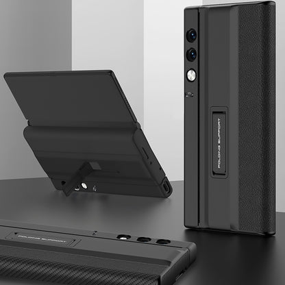 For Honor V Purse GKK Full Coverage Folding Leather Phone Case with Holder(Black) by GKK