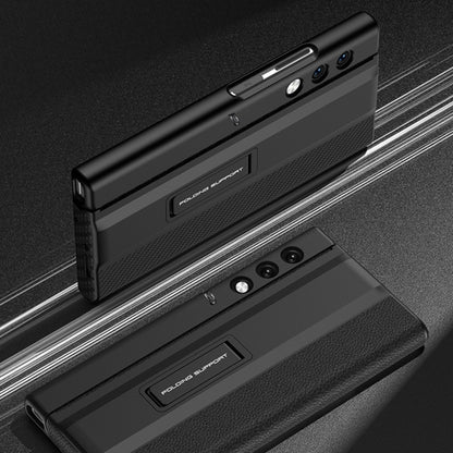 For Honor V Purse GKK Full Coverage Folding Leather Phone Case with Holder(Black) by GKK