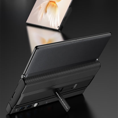 For Honor V Purse GKK Full Coverage Folding Leather Phone Case with Holder(Black) by GKK