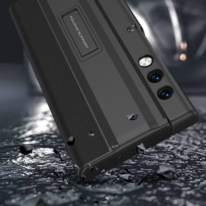 For Honor V Purse GKK Full Coverage Folding Leather Phone Case with Holder(Black) by GKK