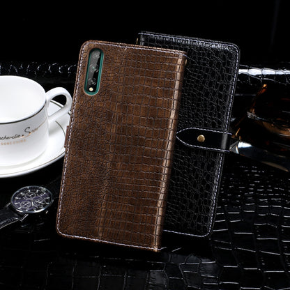 For Huawei Y8p idewei Crocodile Texture Horizontal Flip Leather Case with Holder & Card Slots & Wallet(Black) - Huawei Cases by idewei | Online Shopping UK | buy2fix