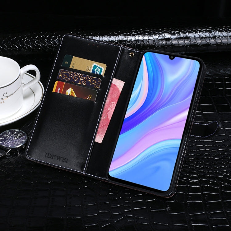For Huawei Y8p idewei Crocodile Texture Horizontal Flip Leather Case with Holder & Card Slots & Wallet(Black) - Huawei Cases by idewei | Online Shopping UK | buy2fix