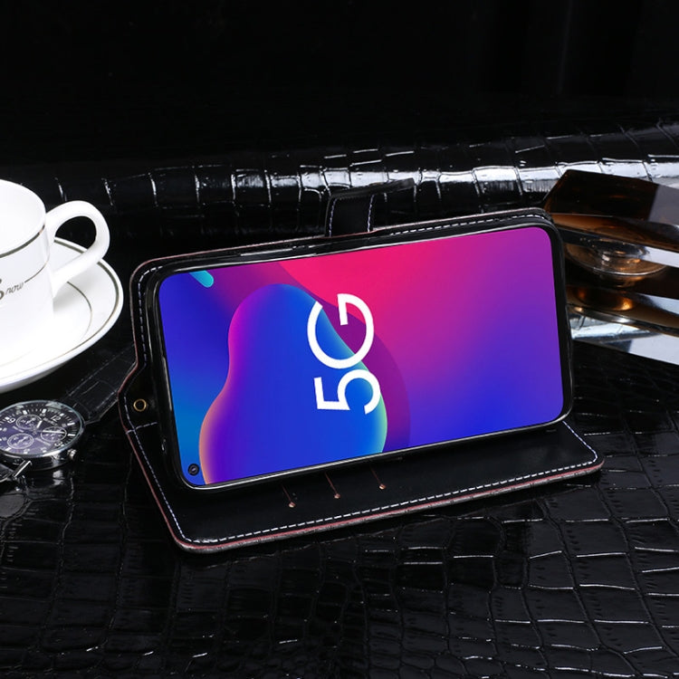 For ZTE Axon 11 SE 5G idewei Crocodile Texture Horizontal Flip Leather Case with Holder & Card Slots & Wallet(Black) - ZTE Cases by idewei | Online Shopping UK | buy2fix