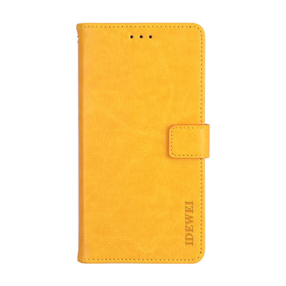 For Huawei Y6p idewei Crazy Horse Texture Horizontal Flip Leather Case with Holder & Card Slots & Wallet(Yellow) - Huawei Cases by idewei | Online Shopping UK | buy2fix