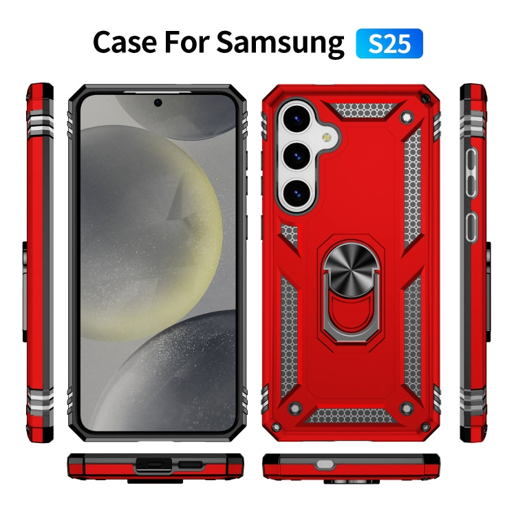 For Samsung Galaxy S25 5G Shockproof TPU + PC Phone Case(Red) by buy2fix