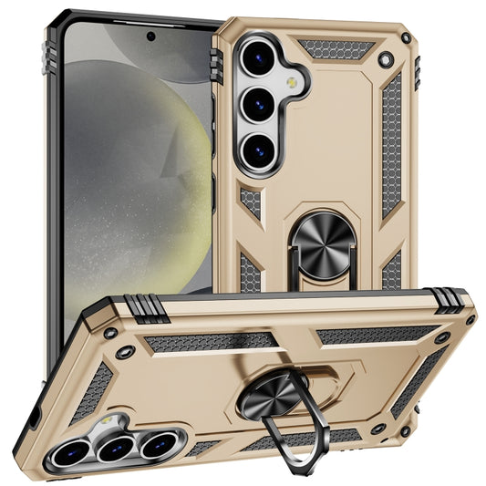 For Samsung Galaxy S25 5G Shockproof TPU + PC Phone Case(Gold) - Galaxy S25 5G Cases by buy2fix | Online Shopping UK | buy2fix