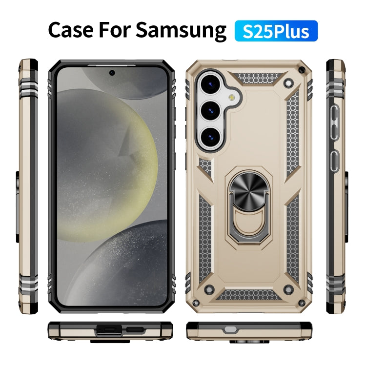 For Samsung Galaxy S25+ 5G Shockproof TPU + PC Phone Case(Gold) by buy2fix