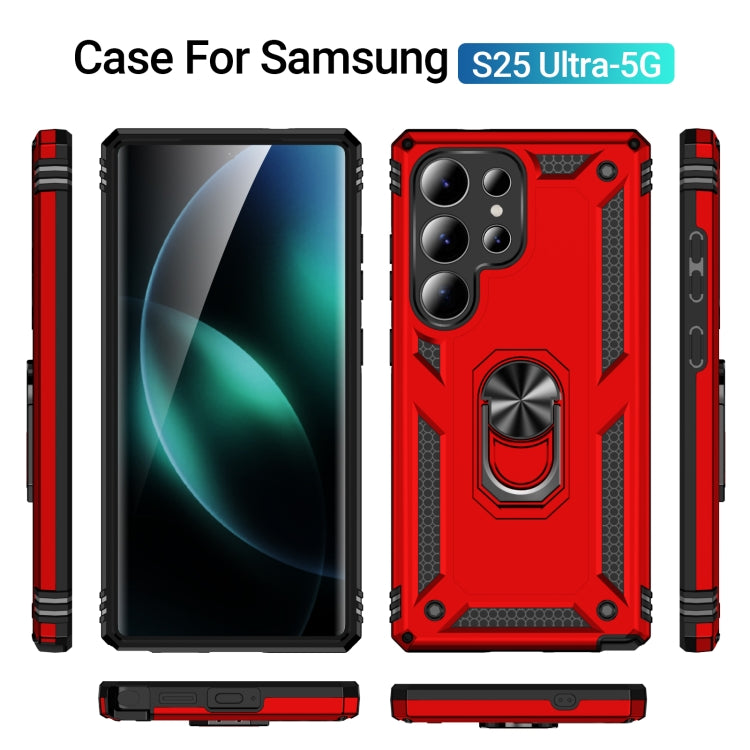 For Samsung Galaxy S25 Ultra 5G Shockproof TPU + PC Phone Case(Red) by buy2fix