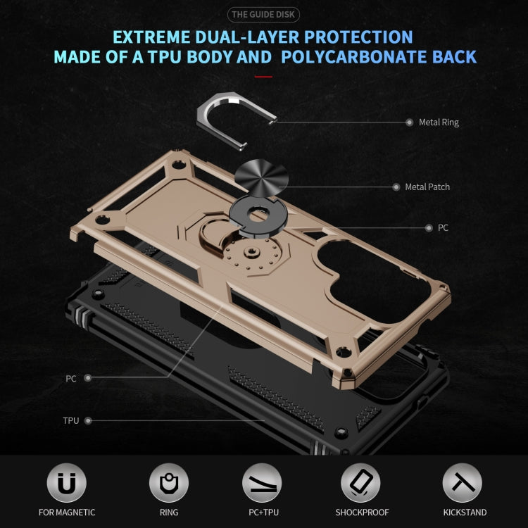 For Samsung Galaxy S25 Ultra 5G Shockproof TPU + PC Phone Case(Gold) by buy2fix