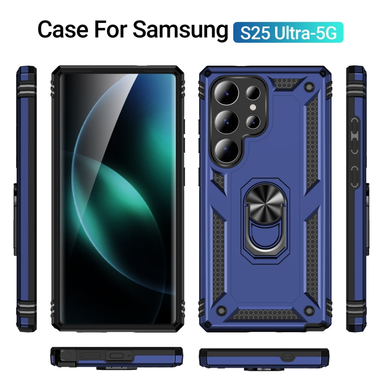 For Samsung Galaxy S25 Ultra 5G Shockproof TPU + PC Phone Case(Blue) by buy2fix