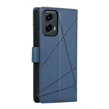 For Motorola Moto G Stylus 5G 2024 PU Genuine Leather Texture Embossed Line Phone Case(Blue) - Motorola Cases by buy2fix | Online Shopping UK | buy2fix