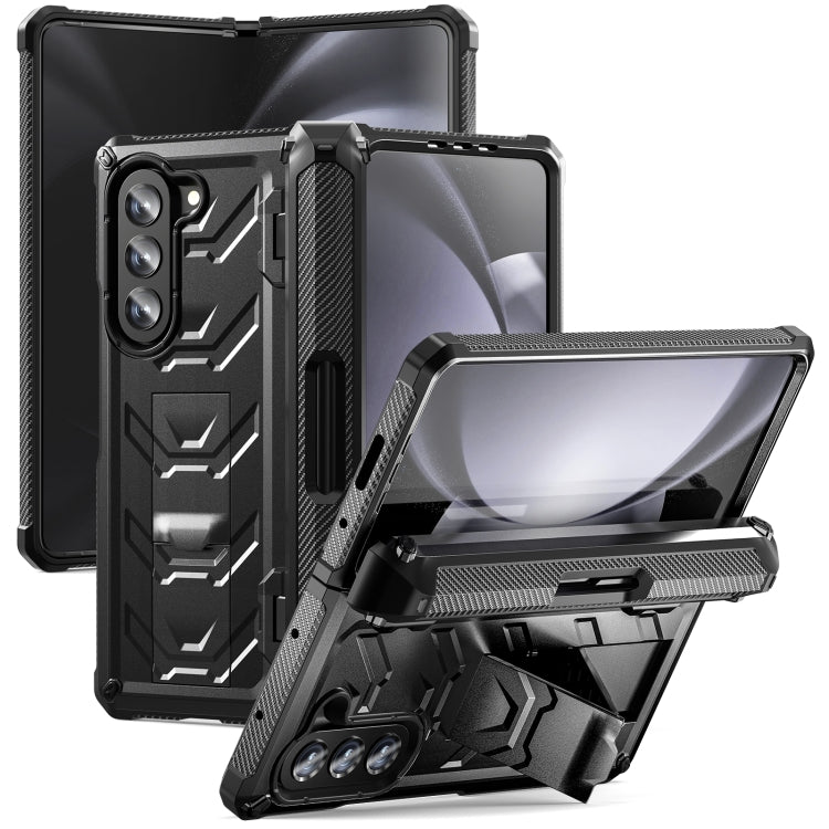 For Samsung Galaxy Z Fold5 5G Armored All-inclusive Shockproof Folding Phone Case(Black) - Galaxy Z Fold5 Cases by buy2fix | Online Shopping UK | buy2fix